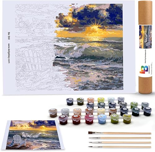 Miniatura 4 de Pintura por números para adultos, de principiantes a avanzados, divertidos proyectos de arte y manualidades, Quédate quieto, 16 x 20 pulgadas, sin