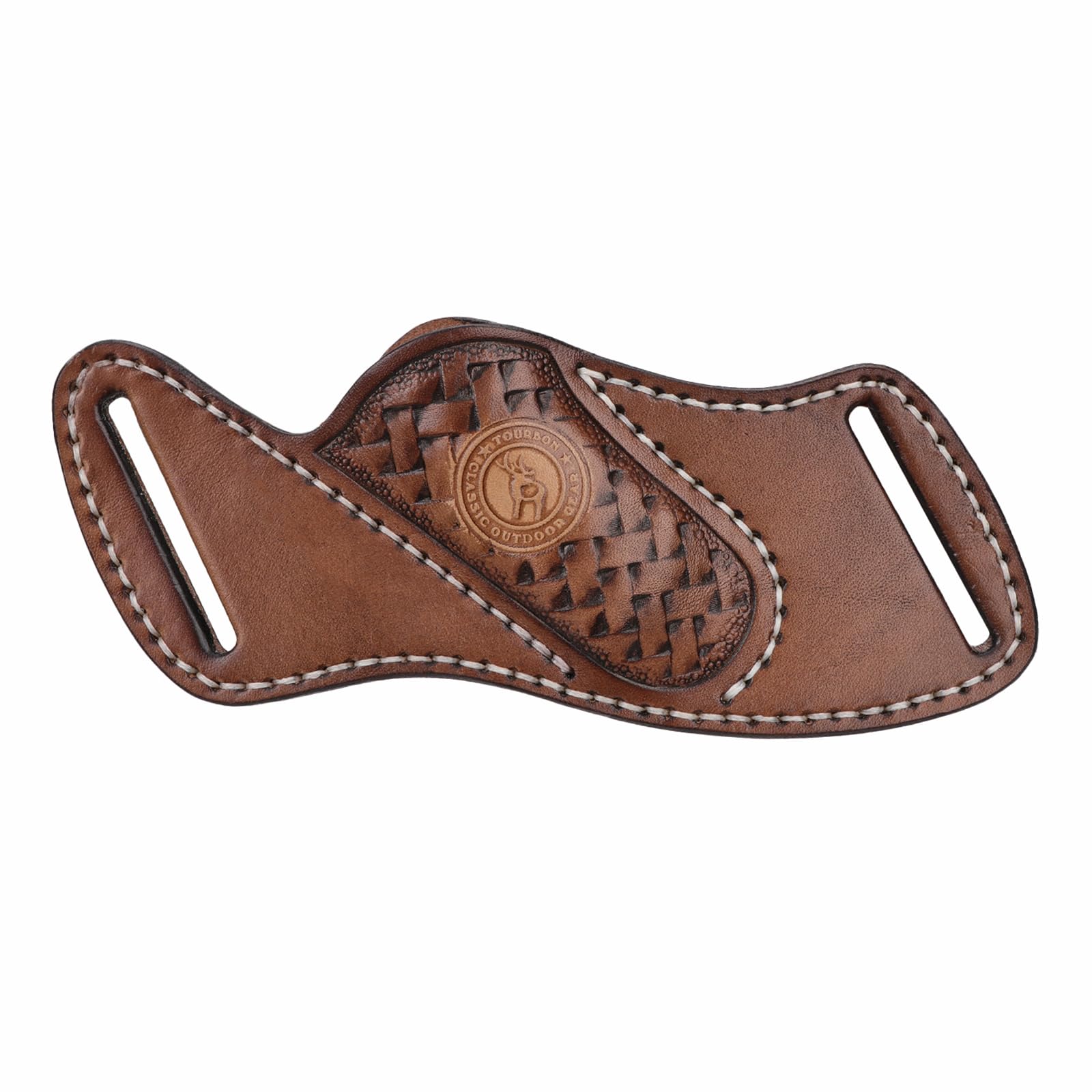 TOURBON Leder-Taschenmesser-Etui für Gürtel, EDC-Holster, Taschenmesser, Werkzeugtasche, handgefertigtes Geschenk für Herren