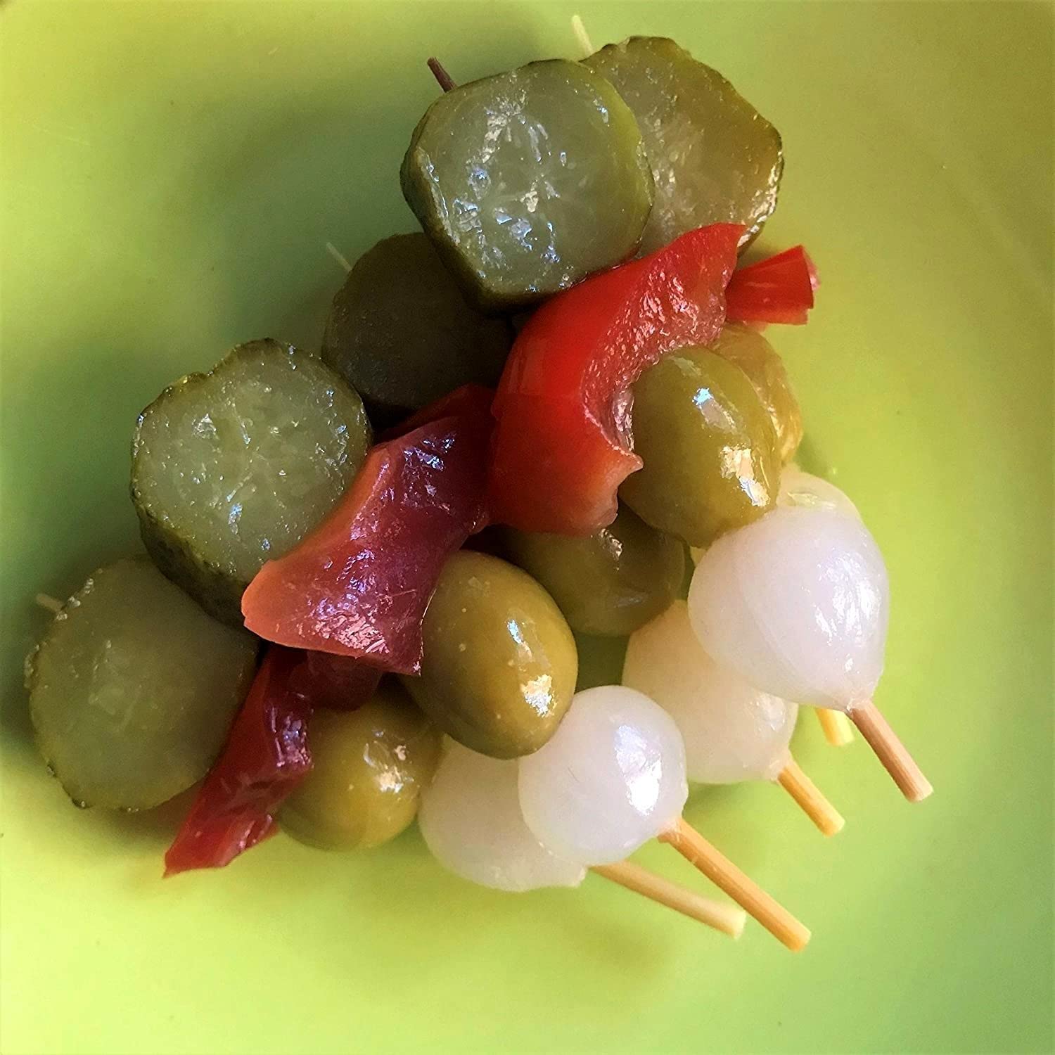 TORERAS Aceitunas - Banderillas de Aceituna, Olivas, Cebolla, Pepinillos en Vinagre, Guindilla, Pimiento - Toreras Tradicionales – Fabricado en España – Pack de 2 - Sin Picante, Sabor Tradicional — view 5