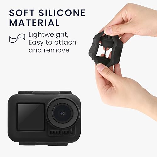 Miniatura 5 de kwmobile Funda de silicona compatible con DJI Osmo Action 1 - Funda protectora para cámara - Negro