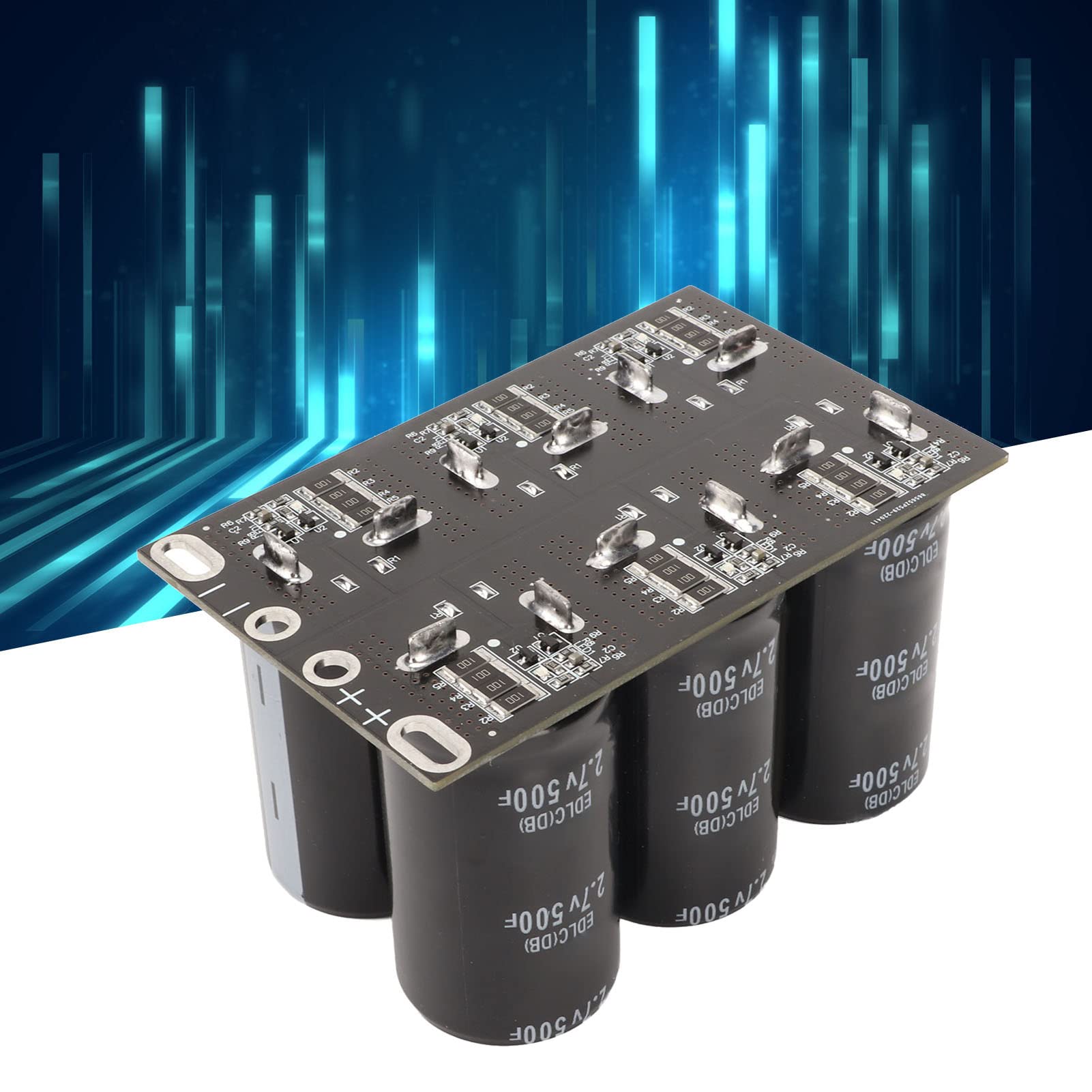 Condensatore, Super Condensatore Multifunzionale 16V 500F, Prolunga la Durata della Batteria, Risparmio Energetico, Raddrizzatore Elettronico Automobilistico Portatile