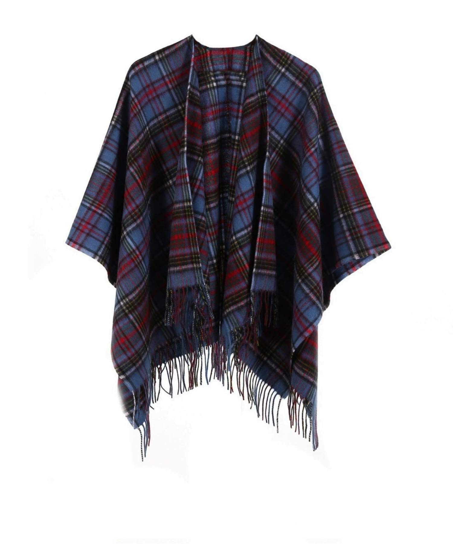 Edinburgh Cashmere Unisex Blue 100% Pure Lambswool Cape – 124X125 Cm, Extra Fine Cape Featured In Vogue, Gq, Tatler & Grazia | Winter Wear & Apparel, Anderson