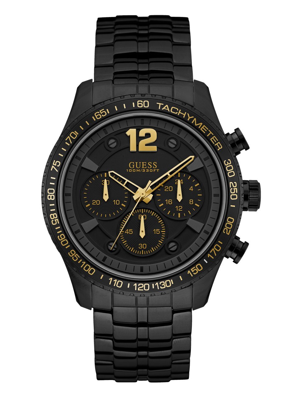 GUESS Chronograph Black Stainless Steel Mens Watch W0969G2 (B06WP2XQYW) Amazon Price History, Amazon Price Tracker
