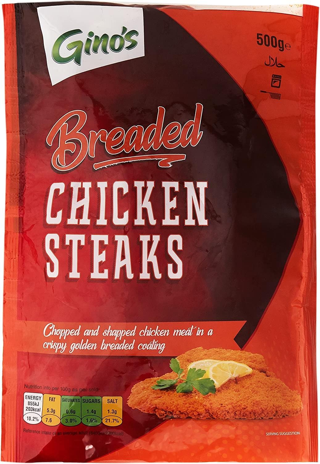 Gino's Breaded Chicken Steaks, 500g (Frozen)