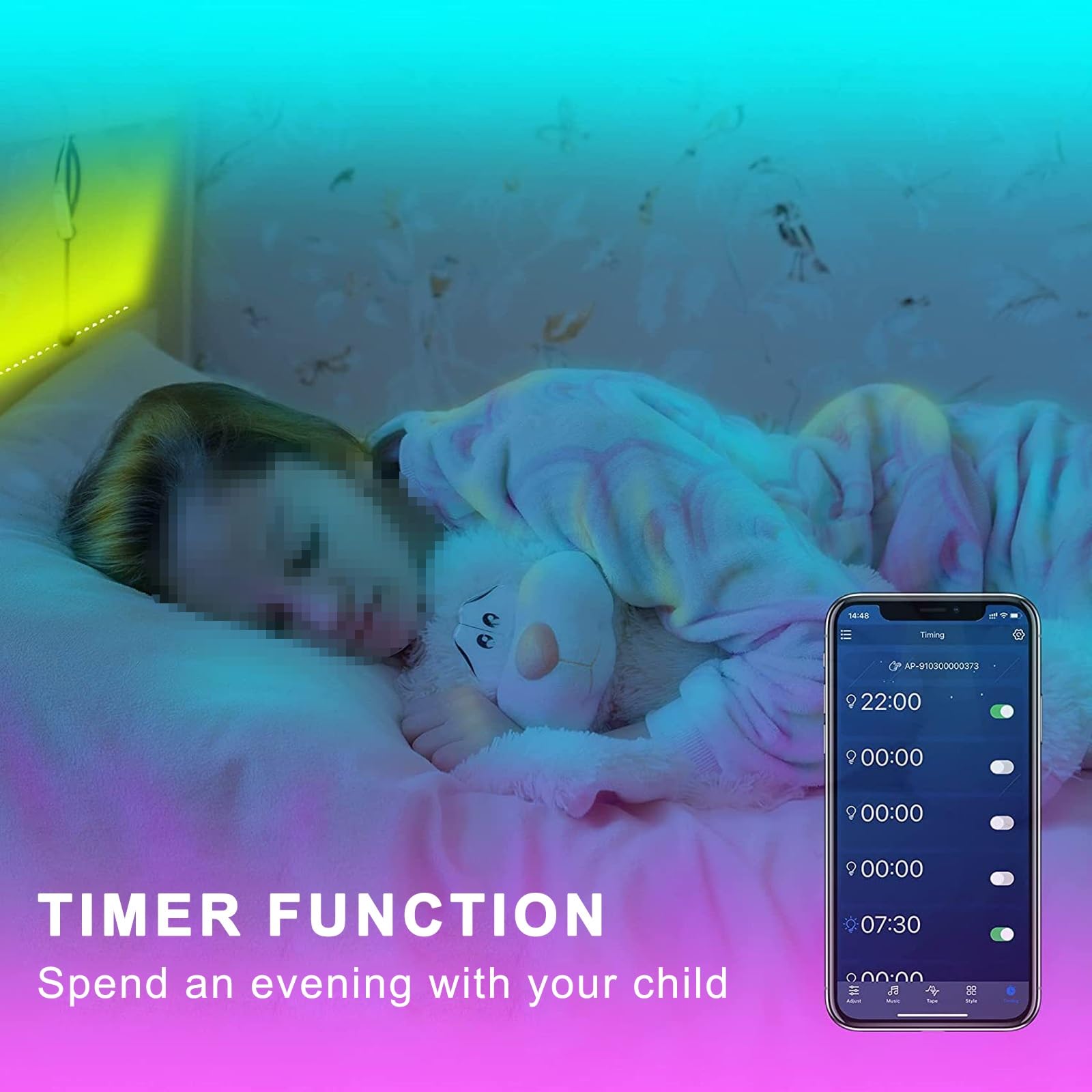Luci A Led Per TV, 5m/10m Con Telecomando 8 Modalità Timable Sincronizzato Con La Musica, Telecomando Per TV Striscia Luminosa A LED Per Camera Da Letto/gioco/sfondo TV/decorazioni Per La Casa(10m (Bl