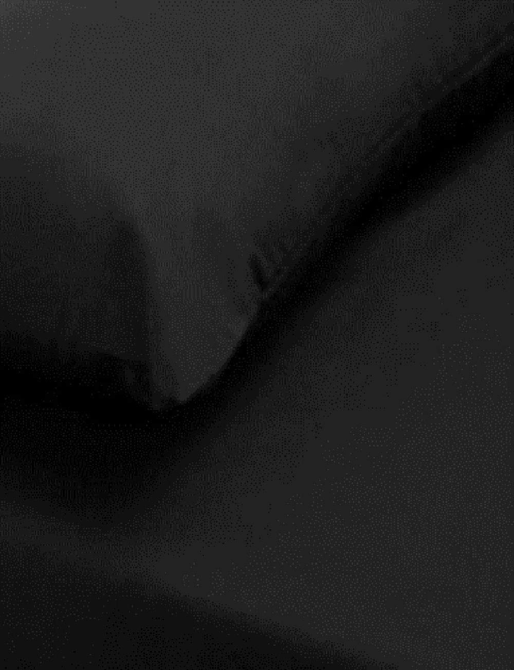 KOHSAR® 100% Egyptian Cotton Housewife Pillowcases Plain Dyed 200 Thread Count Standard Black Pillowcases 2 Pack, Cotton Pair of Pillowcases, 100% Egyptian Cotton 50 x 75CM Pillow Cases Black