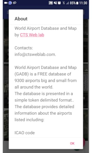 World Airport Database and Map