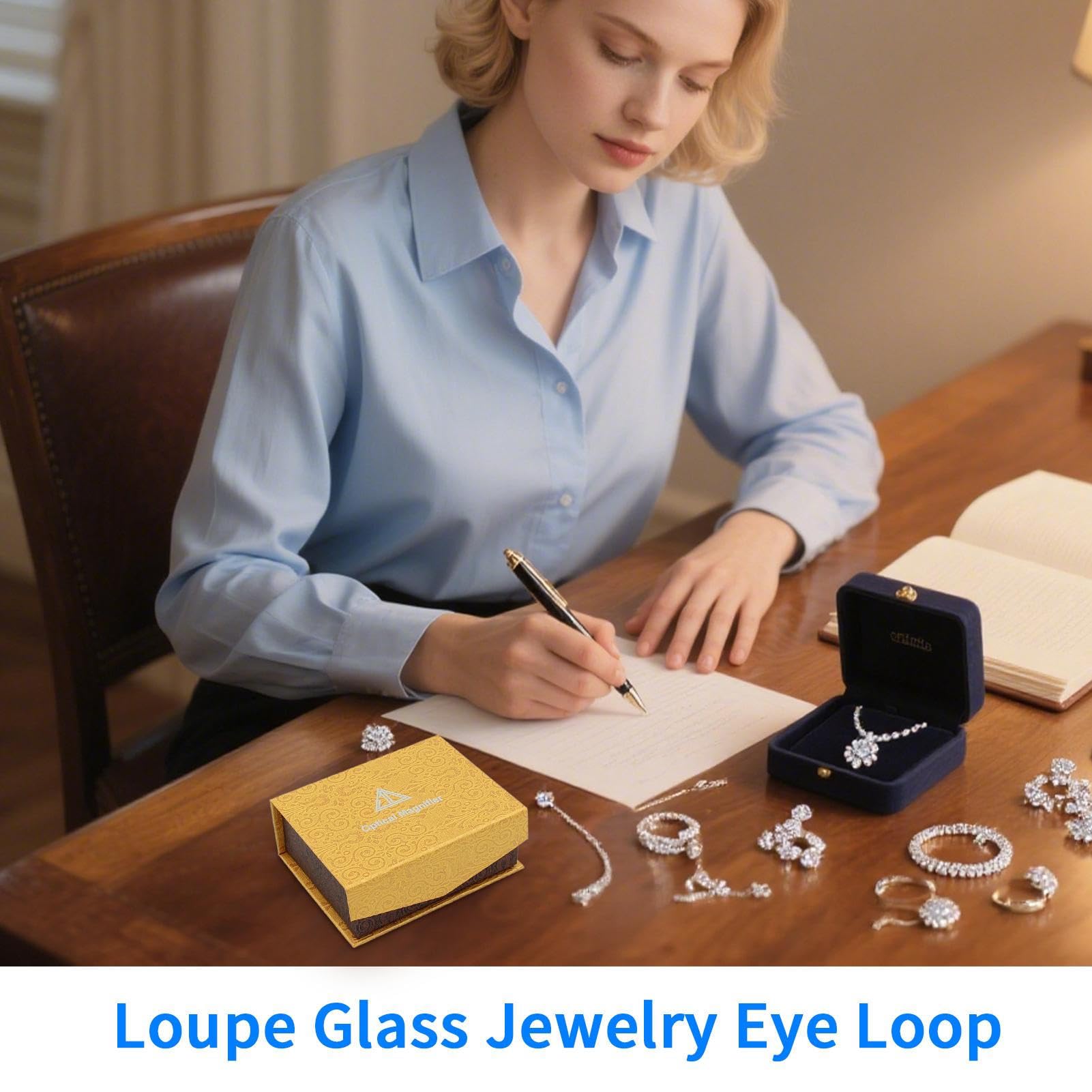 Loupe de Poche 30x Haute Précision pour Travail de Bijoux, Objectif Professionnel Léger