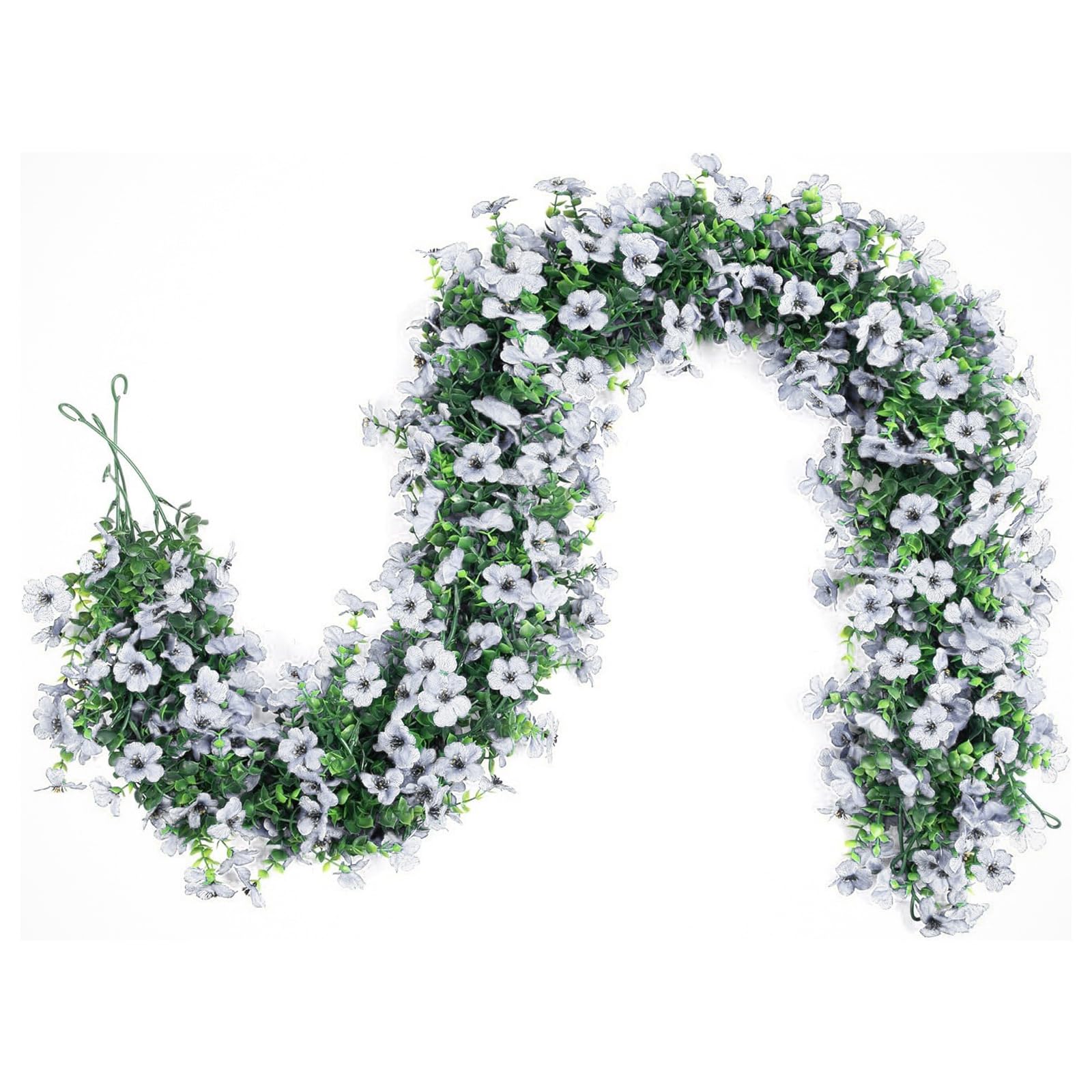 PANGBOER Simulation Leaves Flower Plant 1.8Meter Artificial Plant Hanging Decoration for Easter Christmas Wedding Realistic Faux Flower Wall Deck