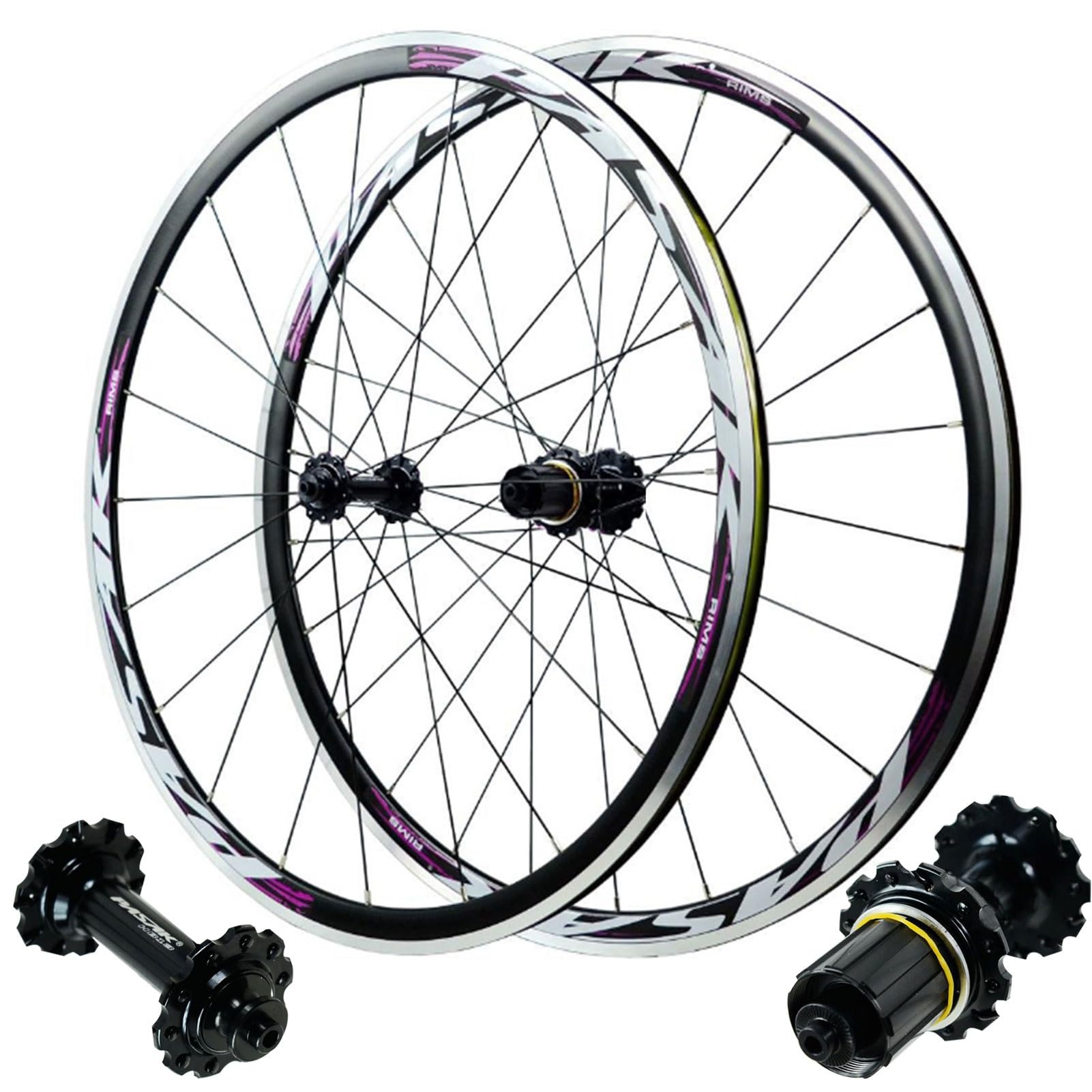 Paire De Roues 700C GEIRONV – Alliage Alu, 20/24 Trous, 4 Roulements, Frein C/V, 7 à 12 Vitesses