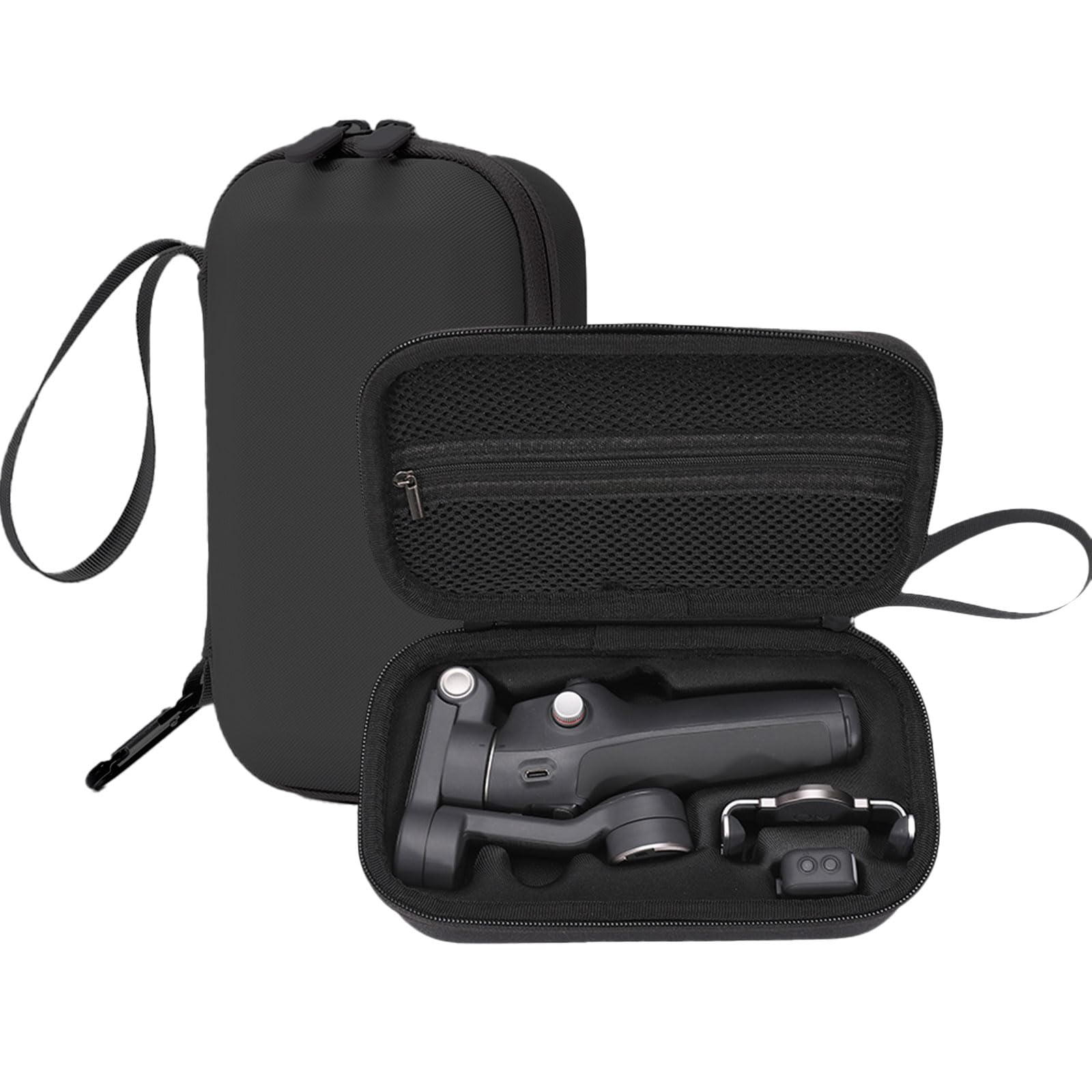 Osmo Mobile 7 Case, DJI OM 7/OM 7P Gimbal Case, przenośna torba do przechowywania PU do Osmo Mobile 7 i 7P Stabilizator Akcesoria, jasnoszara, czarny, 23 x 13 x 7.5 cm, Classic