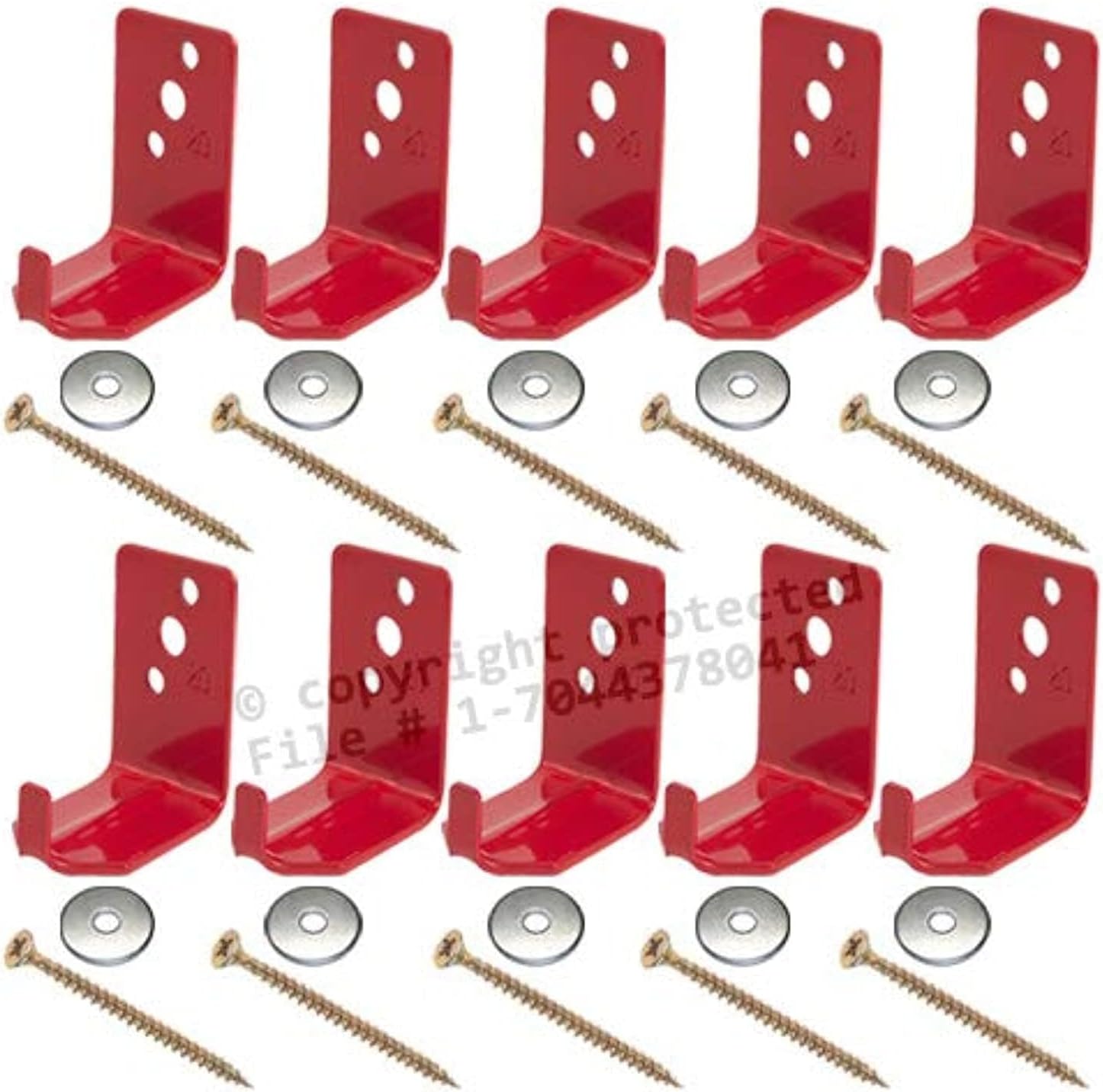 (Lot of 20) Fire Extinguisher Bracket, Wall Hook, Mount, Hanger, Universal for 15 to 20 Lb. Extinguishers NO Screws or WASHERS
