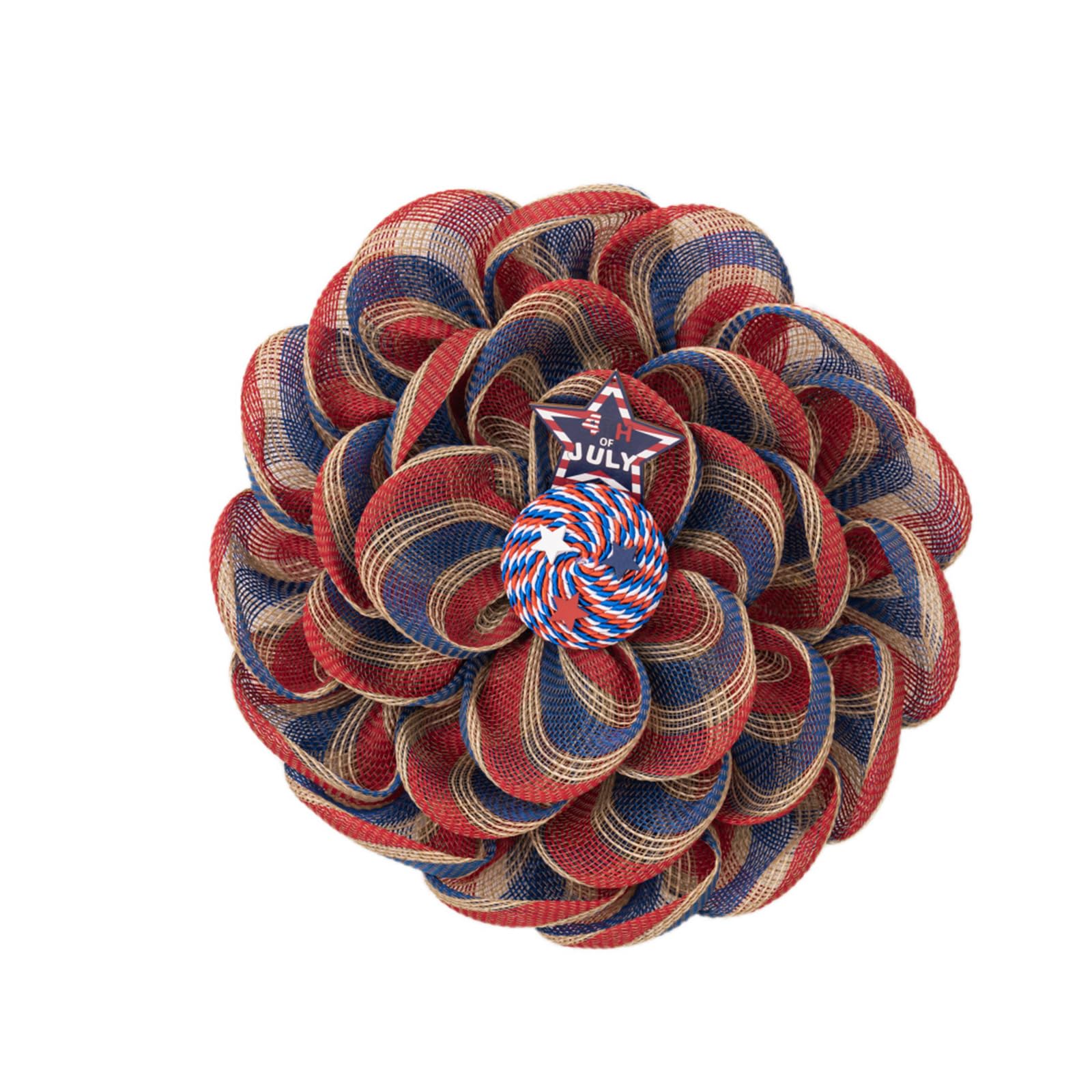 PANGBOER Meshes Patriotics Front Door Wreath ​4th Julys Independences Day Wreath Memorials Day Summers Front Door Independences for