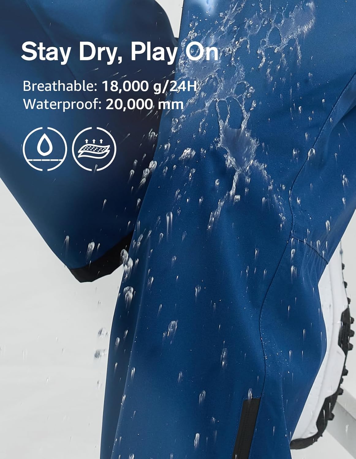 fit space Golf Climastorm Permanent Rain Pants Waterproof 20K Lightweight Performance Sporty Trousers - Image 3