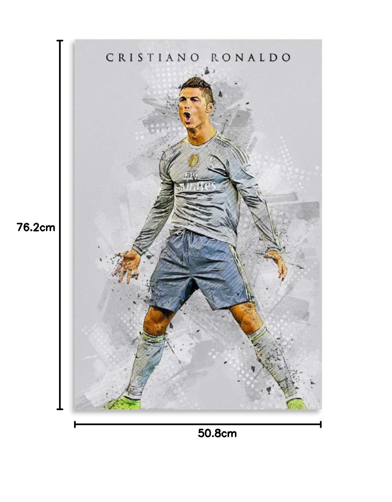 DSGFR Cristiano Ronaldo 13 Affiches Superstar Football Peinture Décorative Toile Art Mural Salon Affiches Peinture Chambre 20x30 pouces (50x75cm)