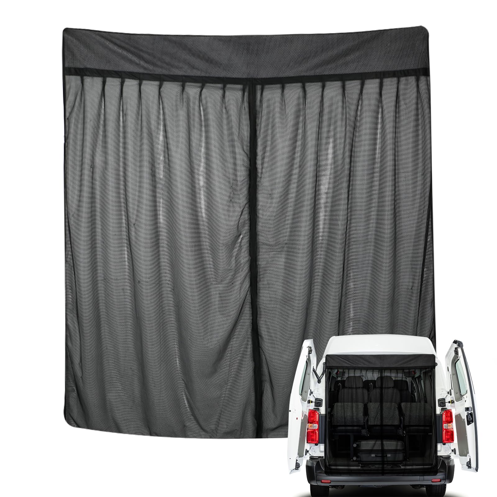 Moustiquaire Auto Remplacement pour Citroen Jumpy/Toyota ProAce/Peugeot Expert 2016-2025, Moustiquaire pour Porte Arrière de Voiture, Magnétique Monocouche, Insectes Respirants pour Camping