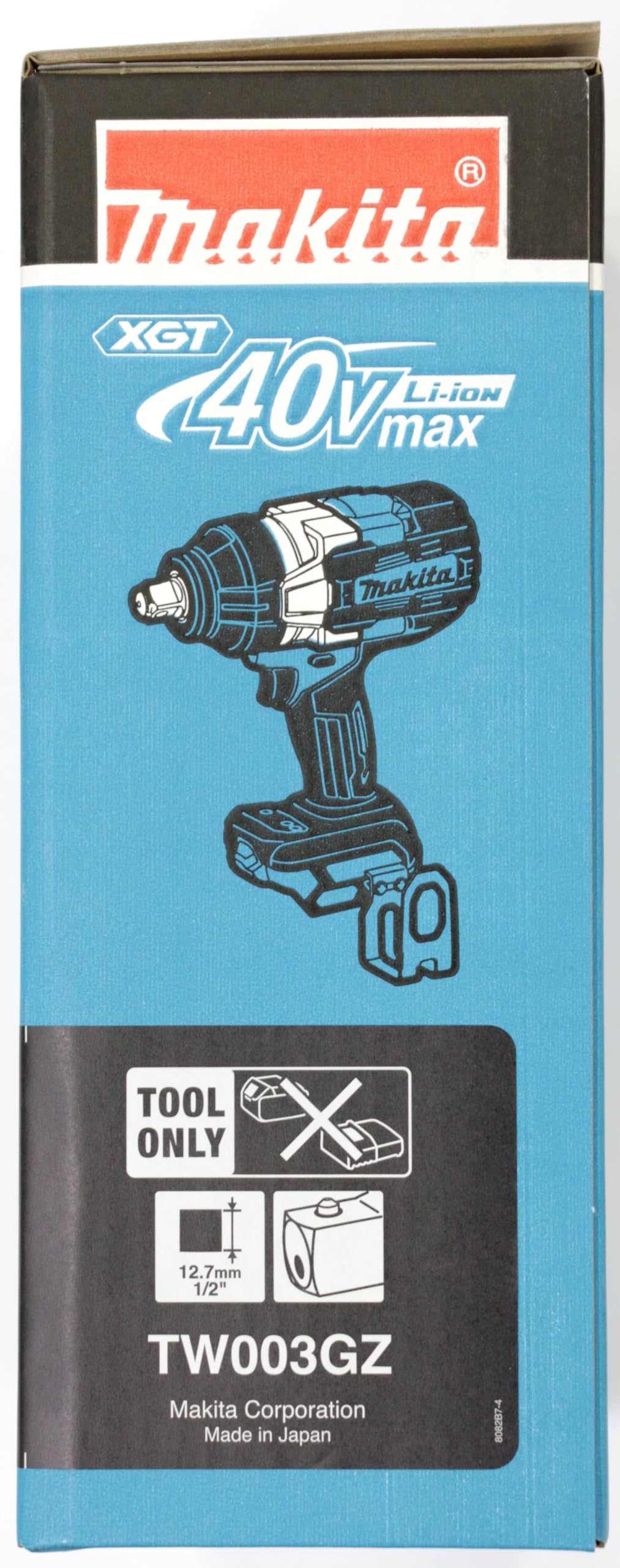 Makita XGT TW003GZ Clé à chocs sans fil, 40 V, 1360 Nm, 1/2", 1800 tr/min, modèle