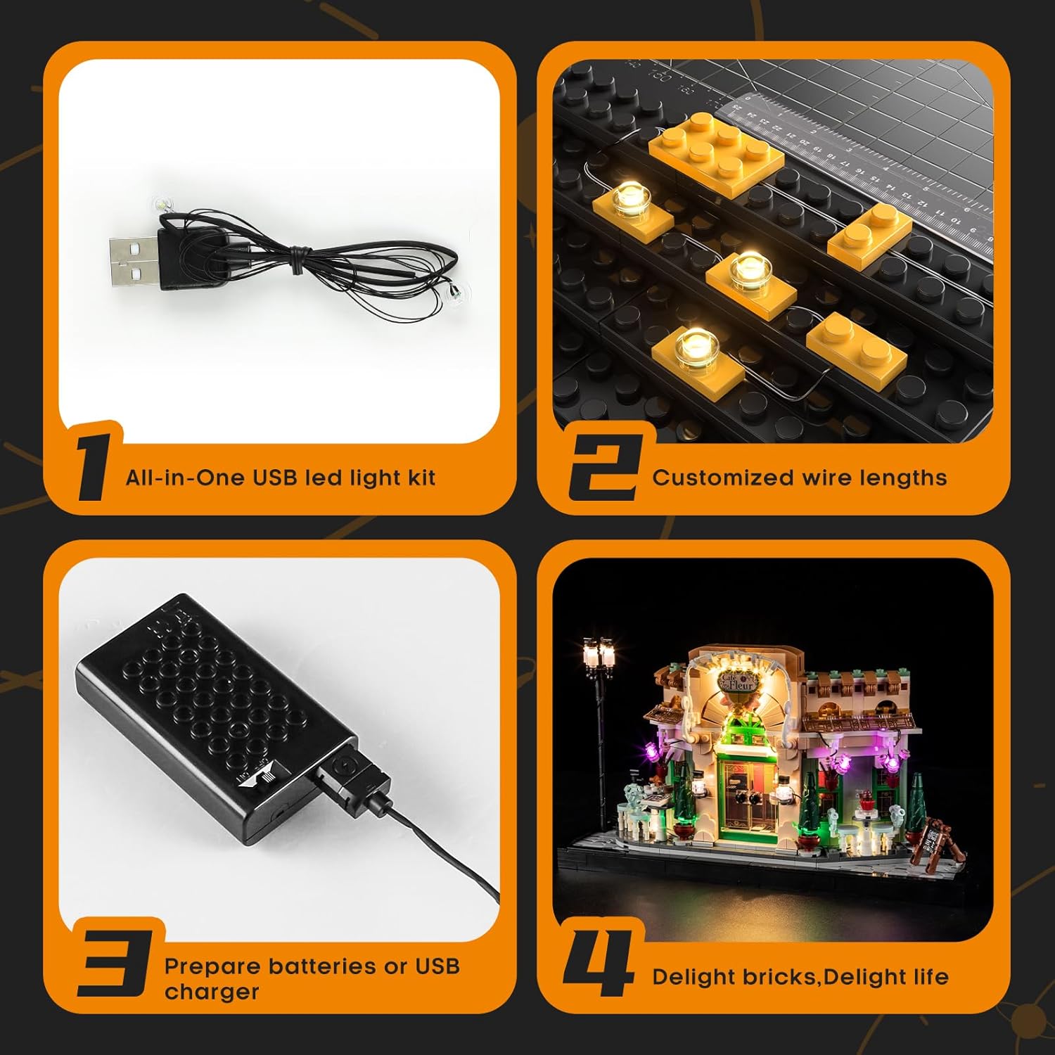 LIGHTAILING Light for Lego-10362 French Café - Led Lighting Kit Compatible with Lego Building Blocks Model - NOT Included The Model Set