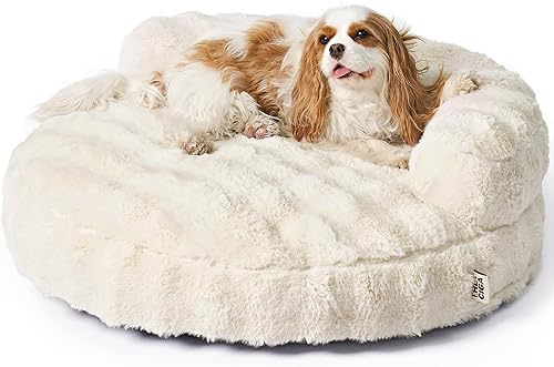 Miniatura 32 de EHEYCIGA Cama para perro de tamaño mediano, sofá esponjoso para perros pequeños con funda extraíble lavable, sofá para mascotas, impermeable y Negro