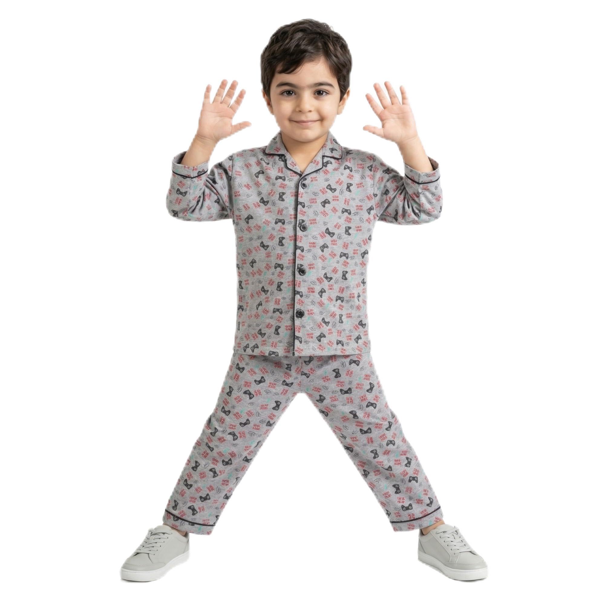 CLAP Kids Cotton Printed Full Sleeves Night Suit discount deal