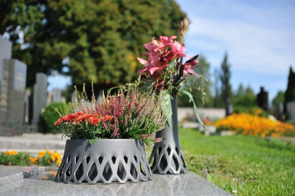 'Vase "Roseta 1 L with Base Weight Ivory Plastia, 1L - Image 2