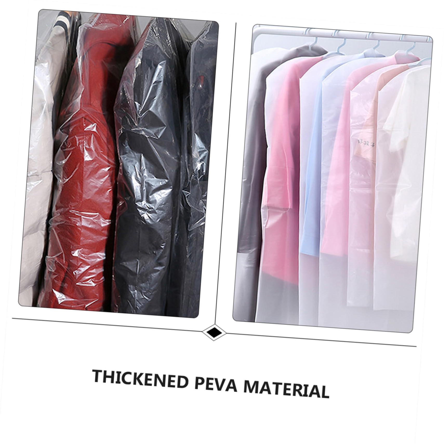 Garneck 50 Fundas Protectoras Para Ropa 60x150 Cm 2.2 Mils Bolsa Para Guardar Ropa Funda De Abrigo Transpirable Antipolvo Para Armario Uso Doméstico Pack De 50 Unidades