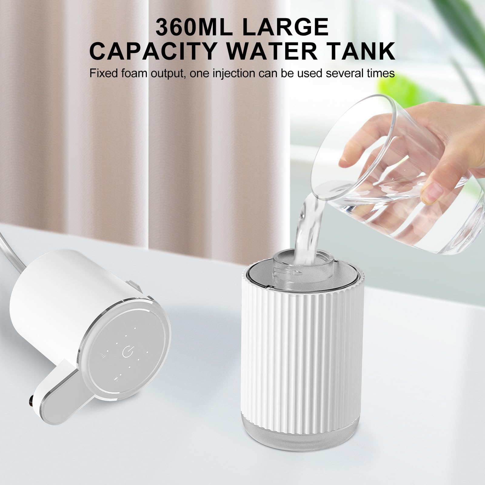 Zeepdispenser navulbaar 400 ml RVS anti-fingerprint coating Wings