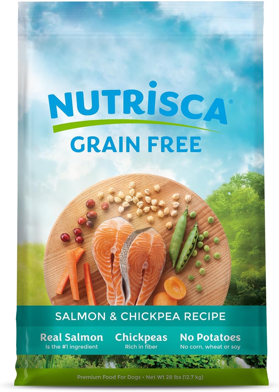 DOGSWELL NUTRISCA 842442 Nutrisca Dogs Salmon/Chicken Pea Food for Pets, 28-Pound