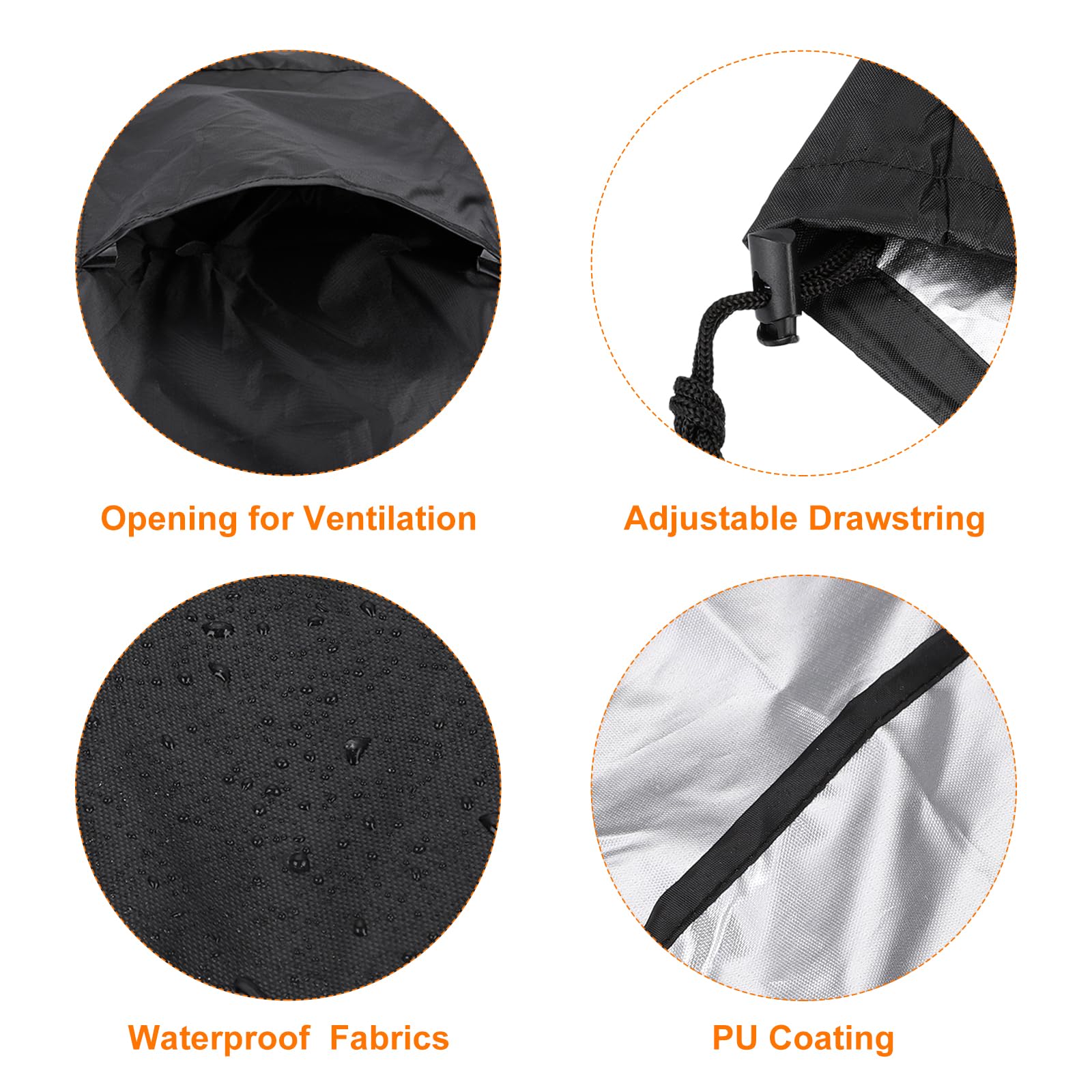 QUARKZMAN Aria Condizionatore Copertura 24"X24"X30" Aria Condizionatori Coperture per Esterno 210d Oxford Tessuto Esterno unità Quadrato Verticale Protettiva Copertura (Nero)