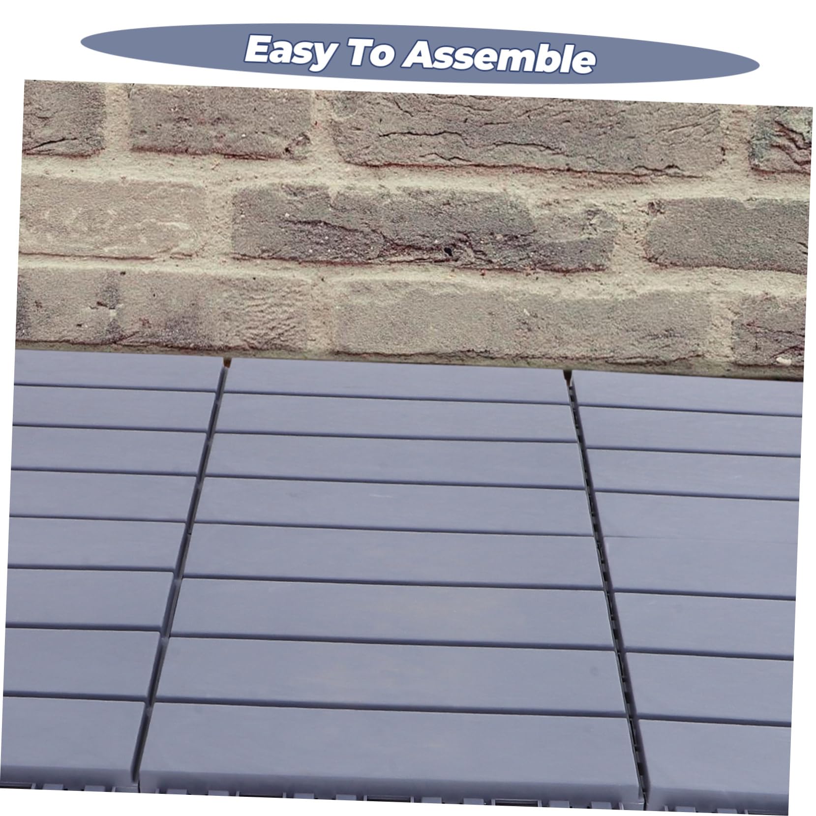 Mipcase 6 Baldosas Uso Versátil de Plástico Pp para Suelo de Patio y Terraza Instalación Fácil Diseño Simple y Elegante para Exteriores