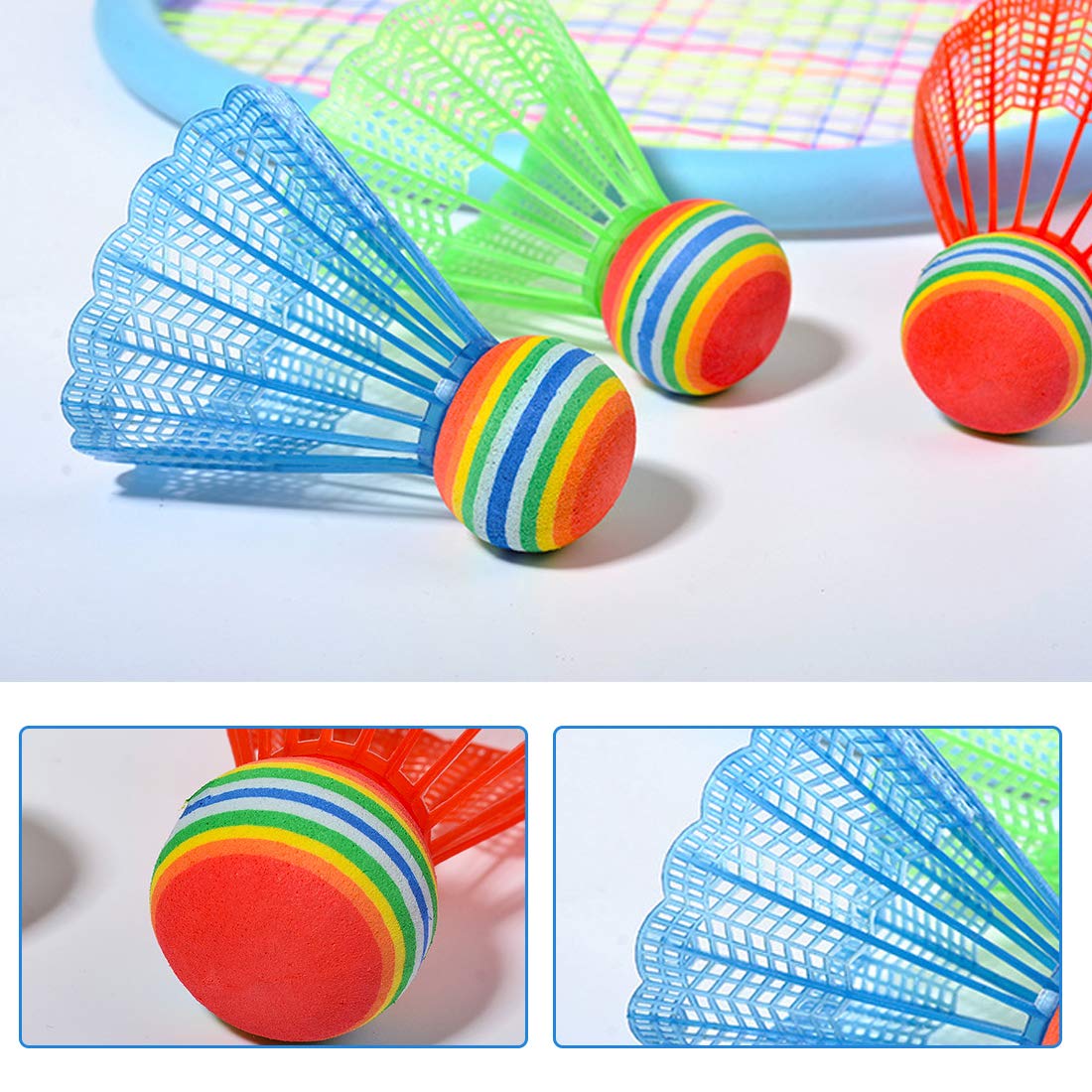 20 Volants De Badminton En Plastique – Couleurs Vives, Tête Mousse, Stabilité En Vol – Pour Intérieur/extérieur, Entraînement Ou Loisir