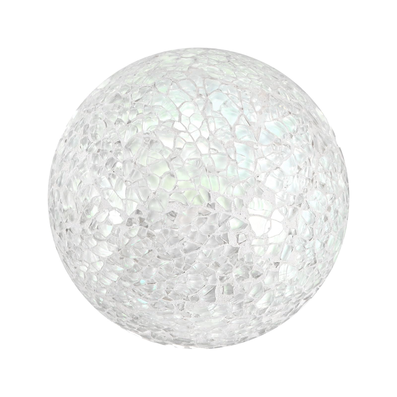 Boule décorative pour bols en verre mosaïque blanc de 4 pouces pour table de mariage