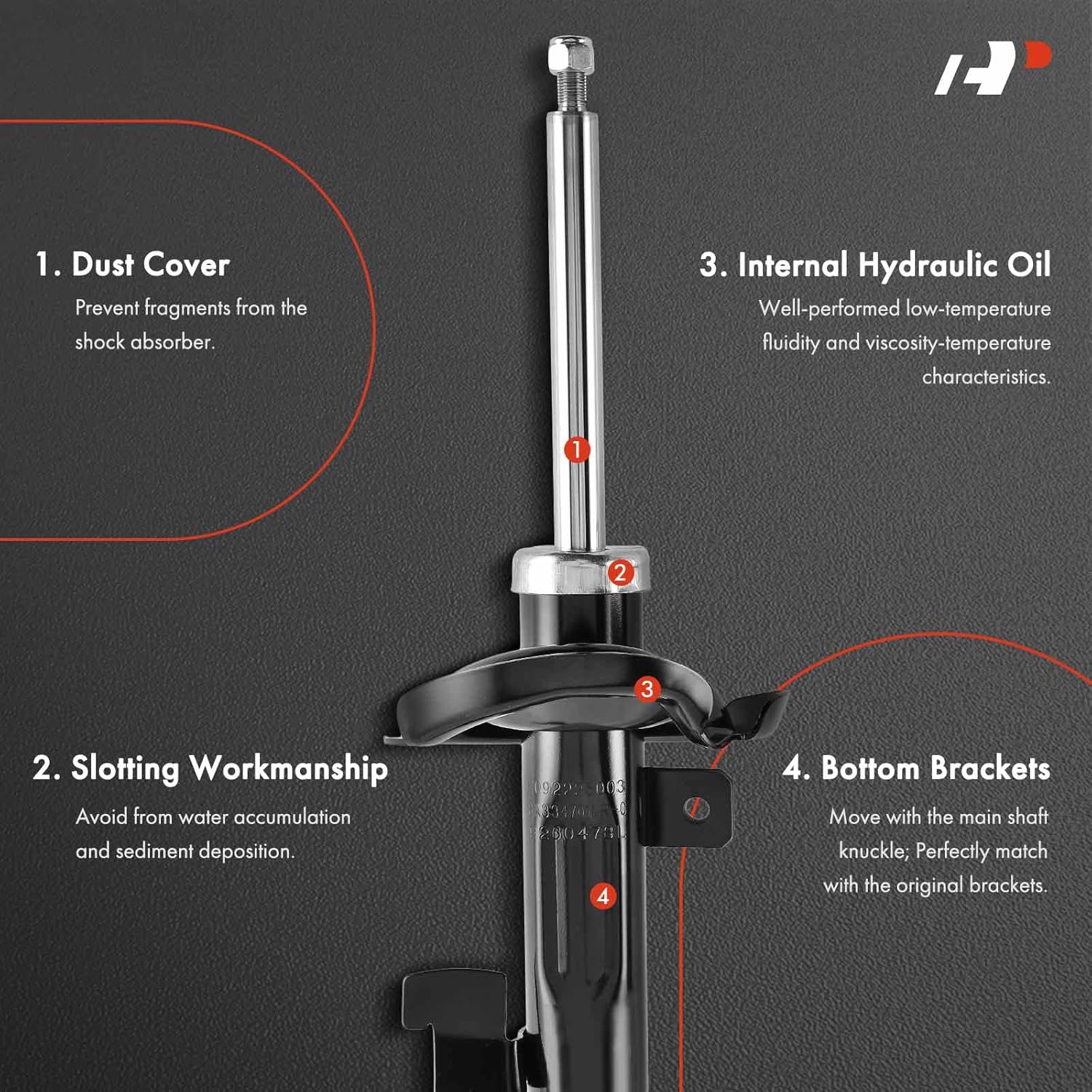 A-Premium Front Shock Absorber Strut Assembly Compatible with Mazda 3 2004-2013, 5 2006-2010/2012-2015, 2-PC Set