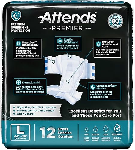 Miniatura 10 de ALI-BR40 - Calzoncillos Attends Premier, XL, 10 unidades (4 unidades)