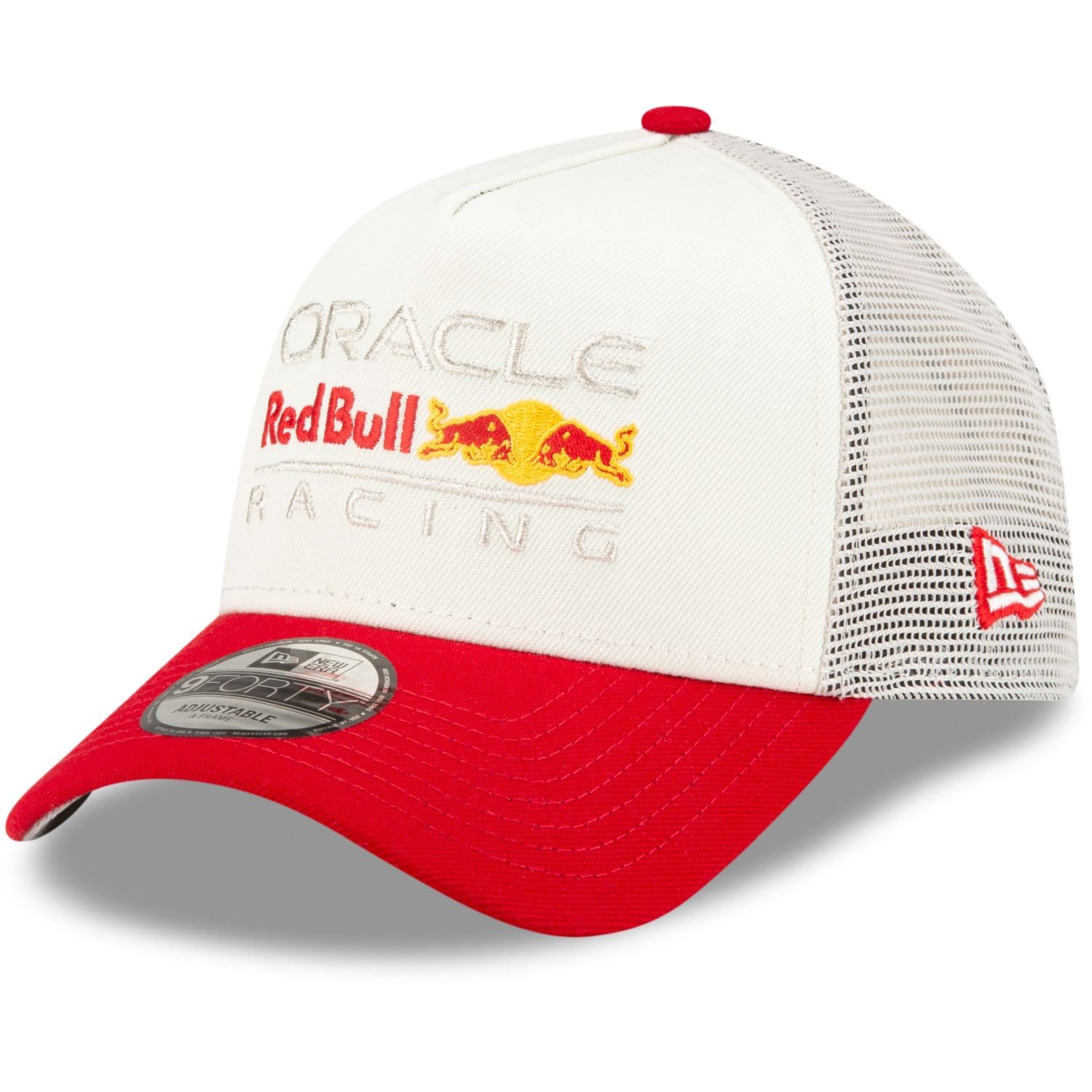 New Era Unisex Beige A-Frame Snapback Trucker Cap - Red Bull Racing