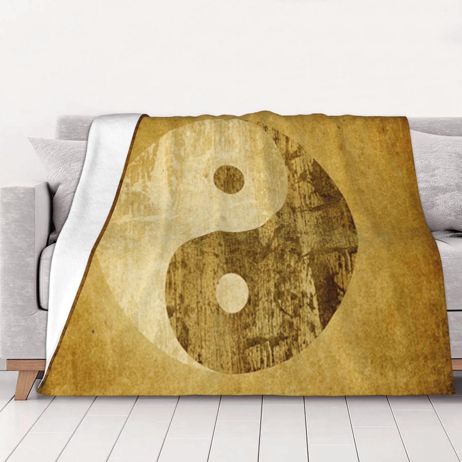 Couverture flanelle Yin Yang pour des soirées cocooning au salon