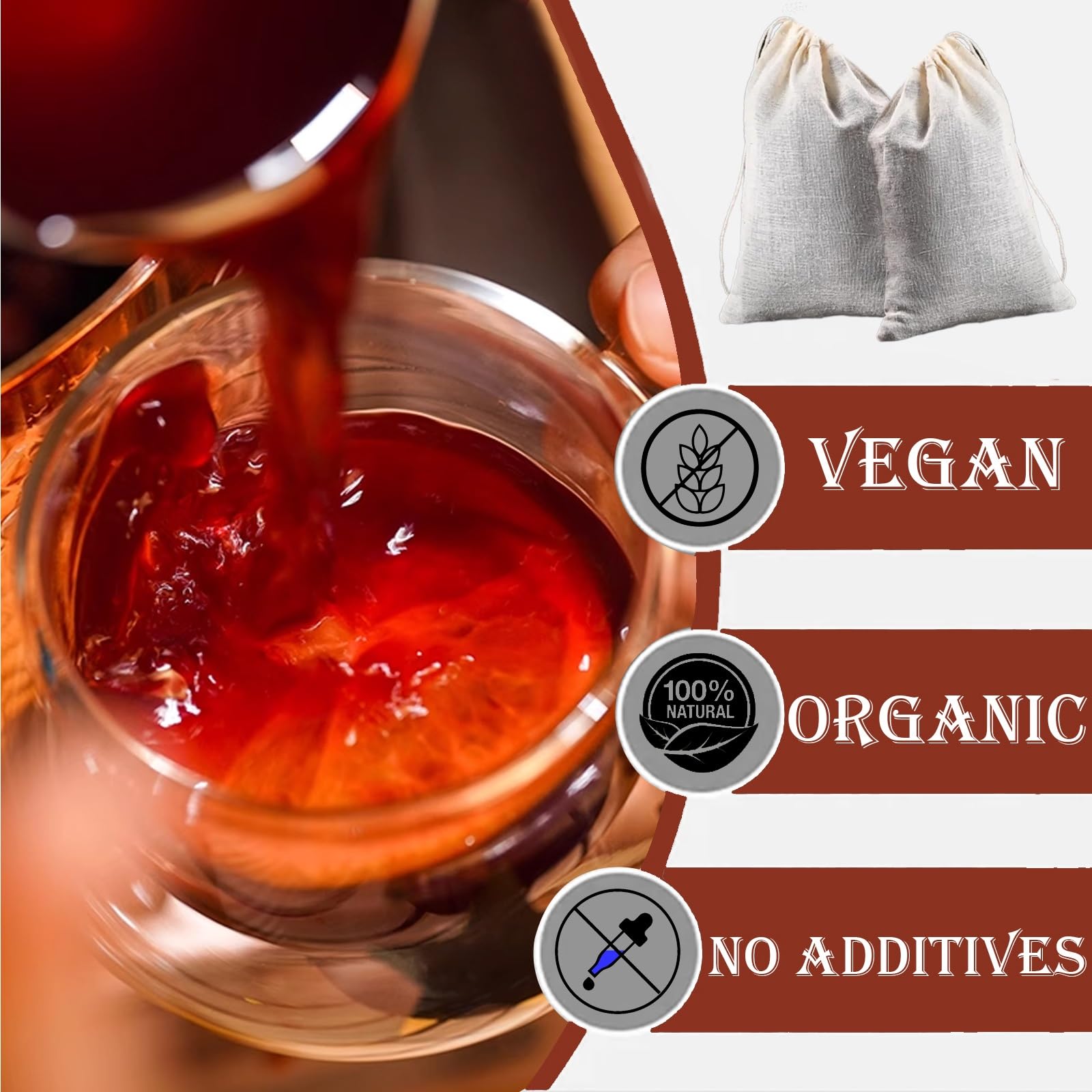Kit de Especias para Vino Caliente con Canela, Naranjas Secas, Clavo y Anís Estrellado, para Sidra de Manzana, Vino Caliente, Glühwein y Bebida Navideña Hot Toddy. 5 Paquetes.