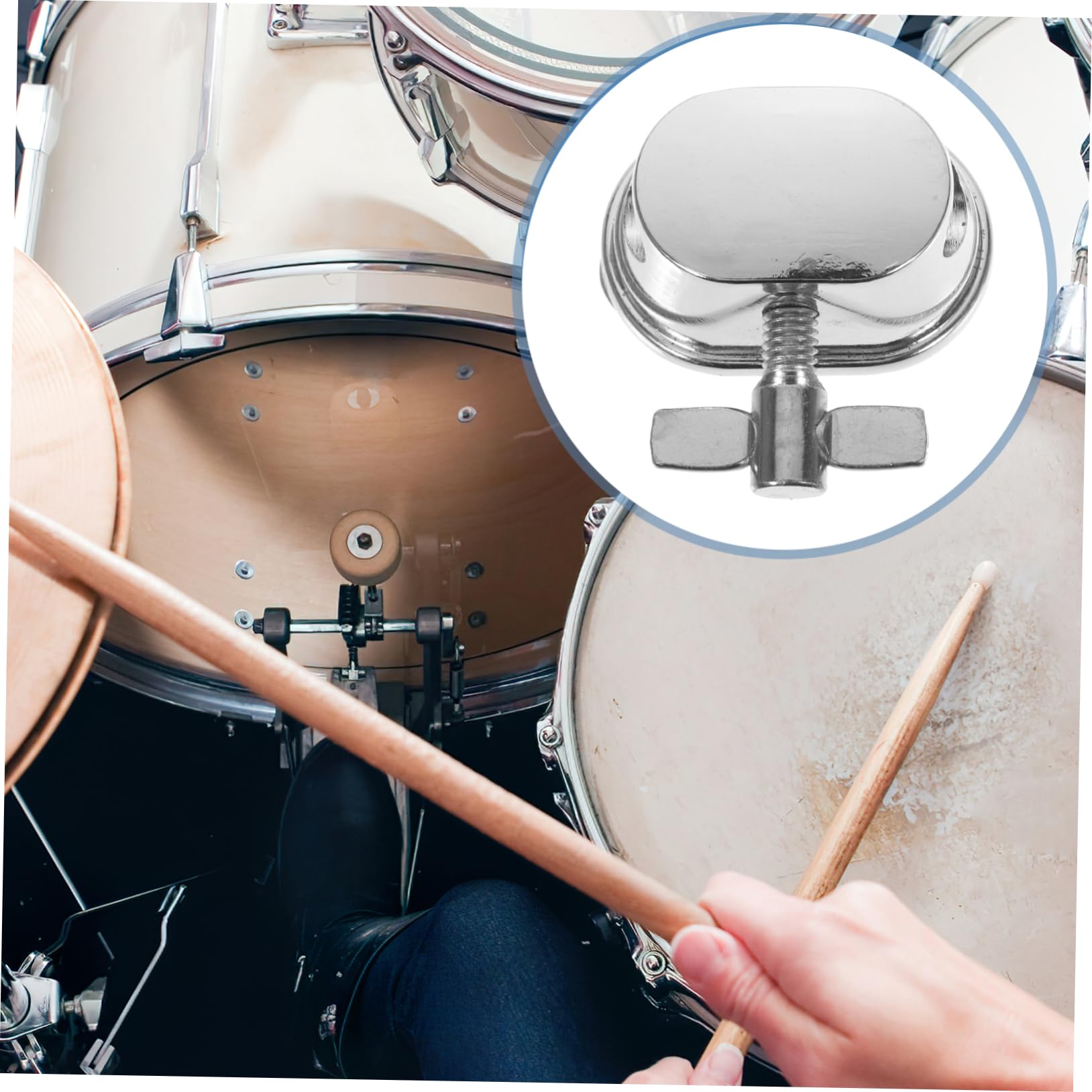 SUPVOX Tom Leg Supply Drum Rack Drum Kit Accessories Tom Drum Kit Mount Base for Drum Kit Iron Base Tom Stand Snare Parts Floor Tom Leg Clamp Drum Kit Parts Silver Plated Iron