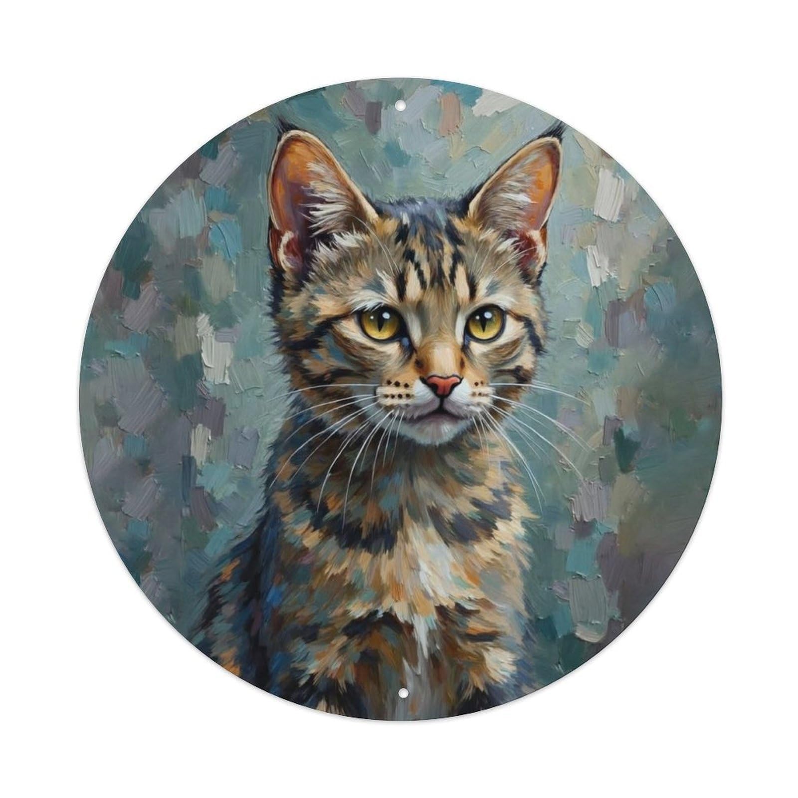 Animal American Shorthair Cat Calm Cute Cat Vintage Metal Tin Sign Plaque Wall Decor for Cafe, Club Bar, Office, Garden Metal Poster 8x8Inch