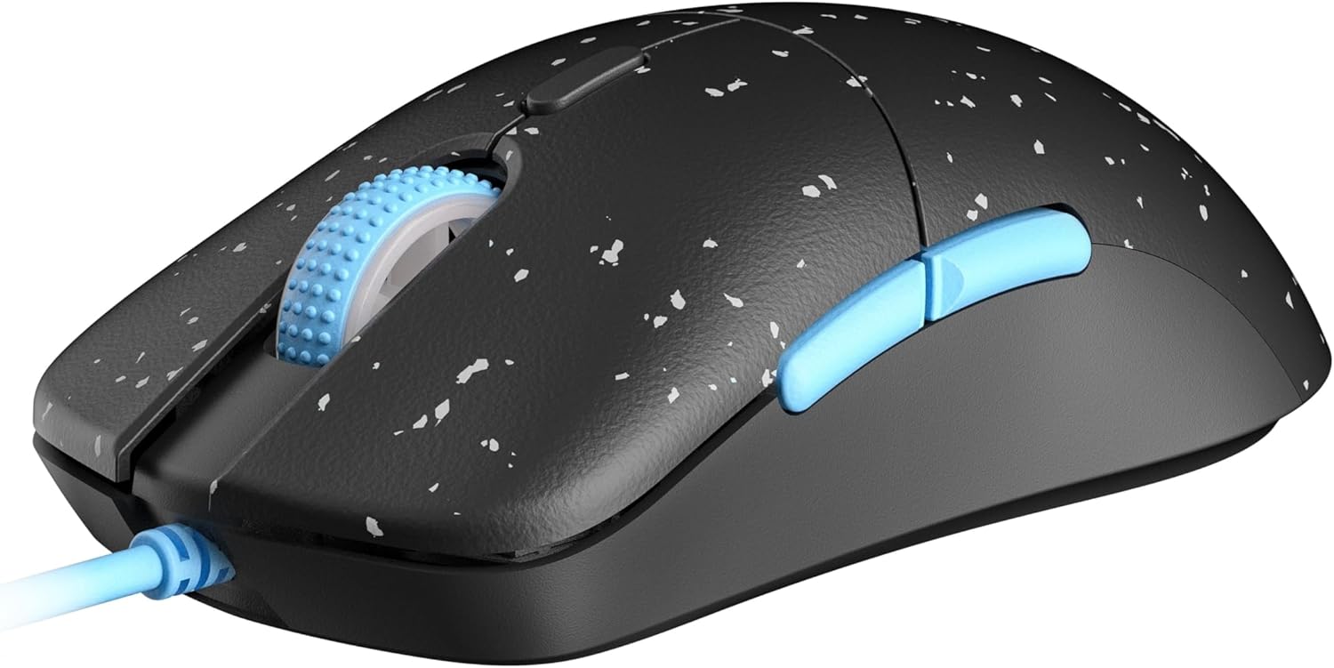 HK GAMING Mira XM1 Ultra Lightweight Gaming Mouse | 58 Grams | max 16000 cpi | 1kHz USB Wired | 6 Buttons | Anti Slip Grips (Phantom)