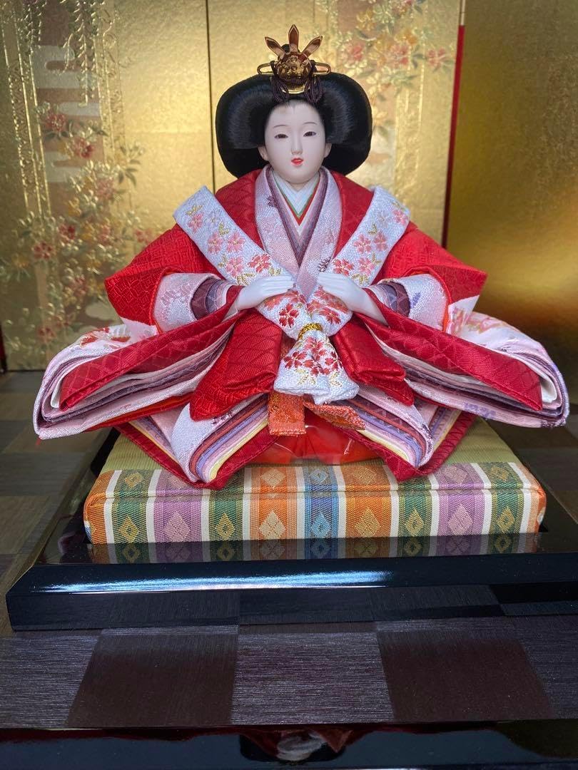 東京久月 雛人形 収納セット 東帯十二単姿 間口約59×奥行約