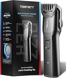 Trimfinity Rizzler Beard Trimmer for Men | Precision Control with 25 Length Settings up to 11mm | 1200mAh Lithium Battery | 3-Hour Runtime | Type-C Fast Charging | Low-Noise, Skin-Friendly Performance | Ergonomic Travel-Ready Design