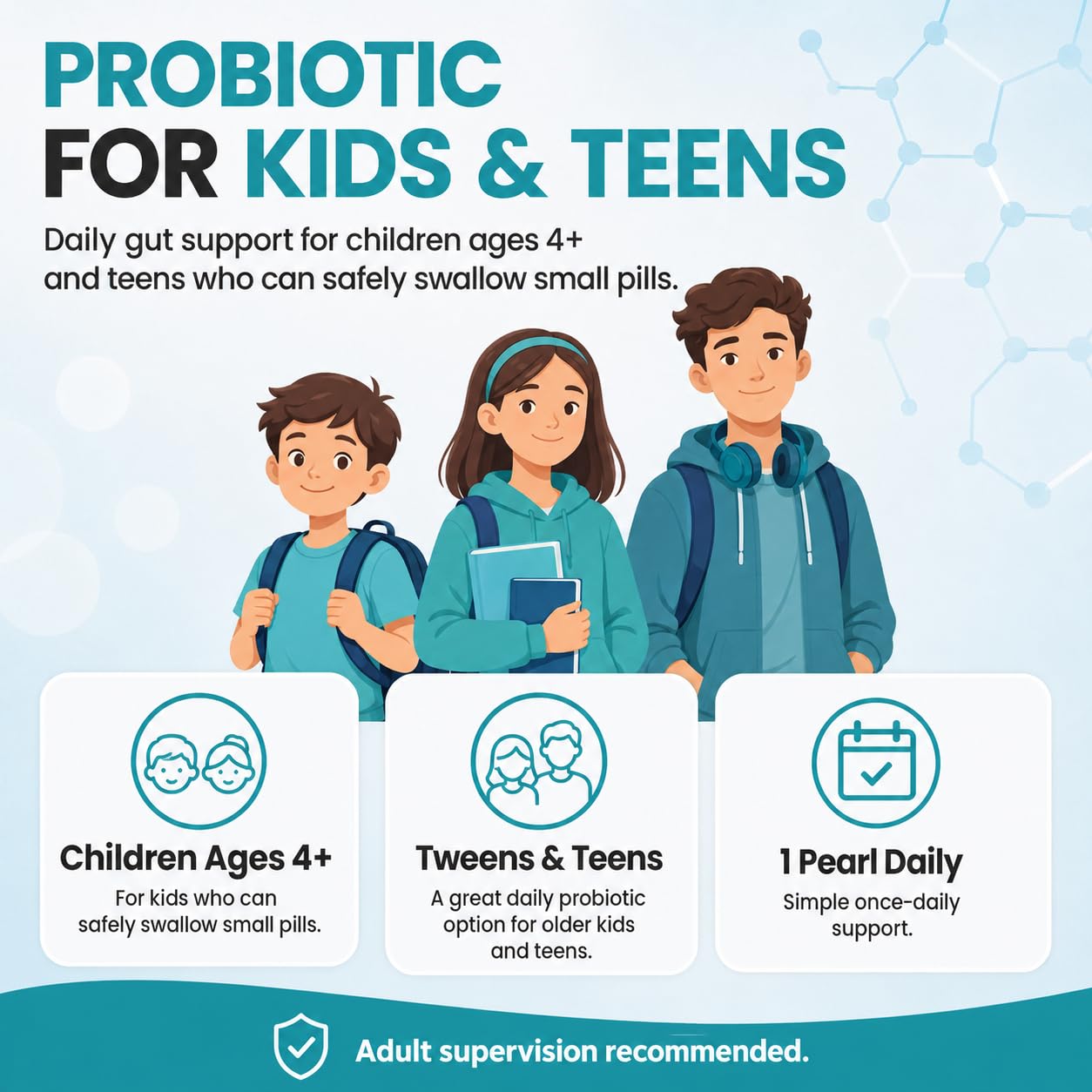 Balance ONE Probiotic for Kids & Teens Ages 4+, 3 Billion CFU, 60 Pearls — Amazon image 4