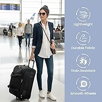 Amazon.com | IZOD Gavin Lightweight Soft Shell Rolling Duffel Bag