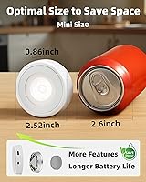 Vista 2 de EZVALO Luces LED de disco con estación de carga, luces recargables con encendido táctil, luz inalámbrica para clóset, 3 temperaturas de color, luces