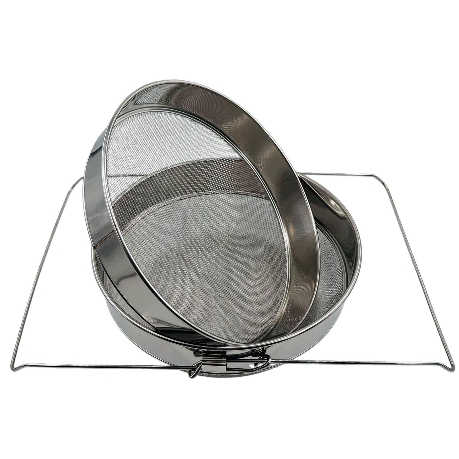 Filtro de líquido de acero inoxidable de doble tamiz premium para una eliminación eficaz de impurezas y sedimentos, versátil extractor de doble tamiz de acero inoxidable para múltiples