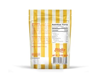 Meltz Mini Peach Rings Gummies 15oz, Soft Juicy Rings, Swedish Style, Exotic Candy