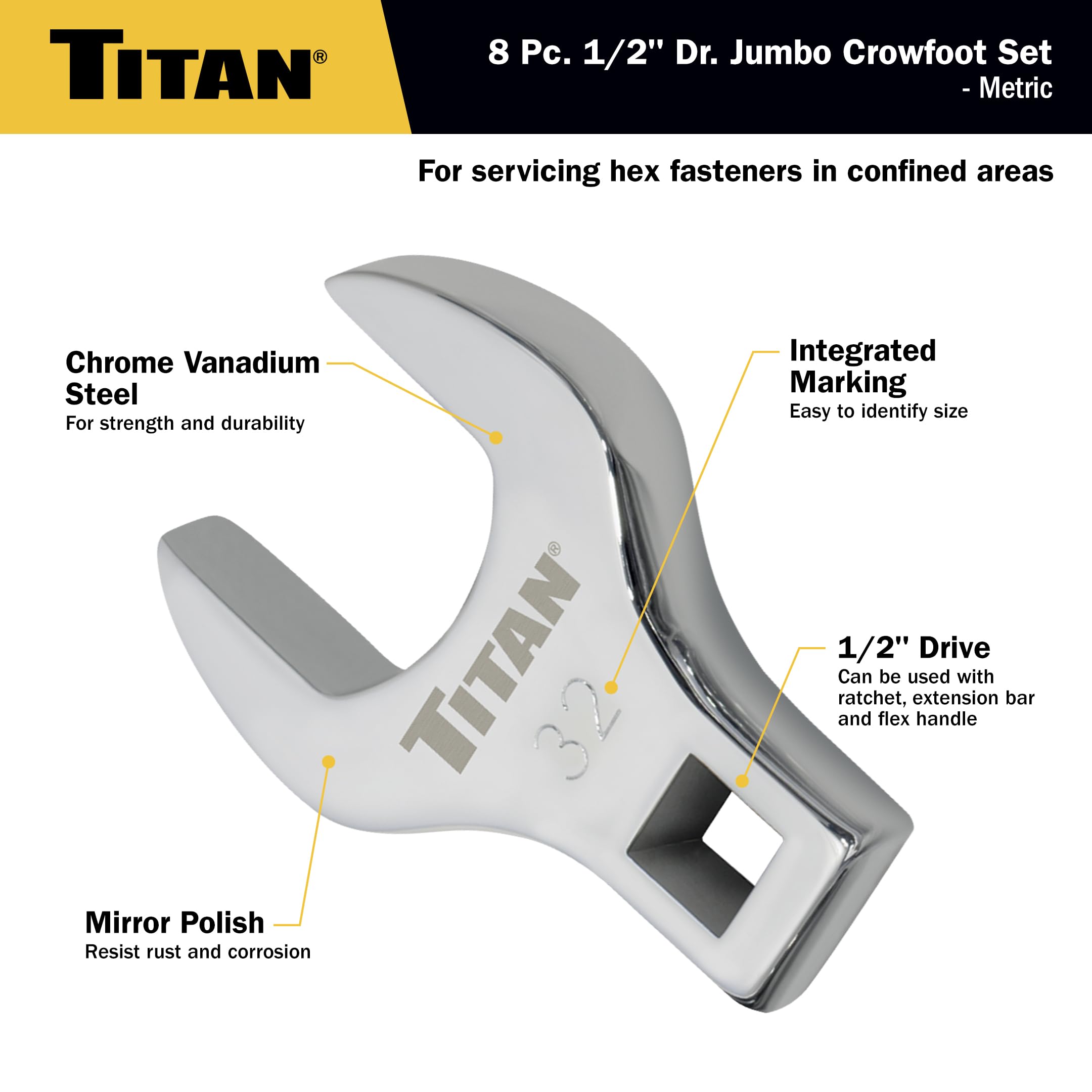 Amazon.com: Titan 17678 8-Piece 1/2-Inch Drive Metric Jumbo