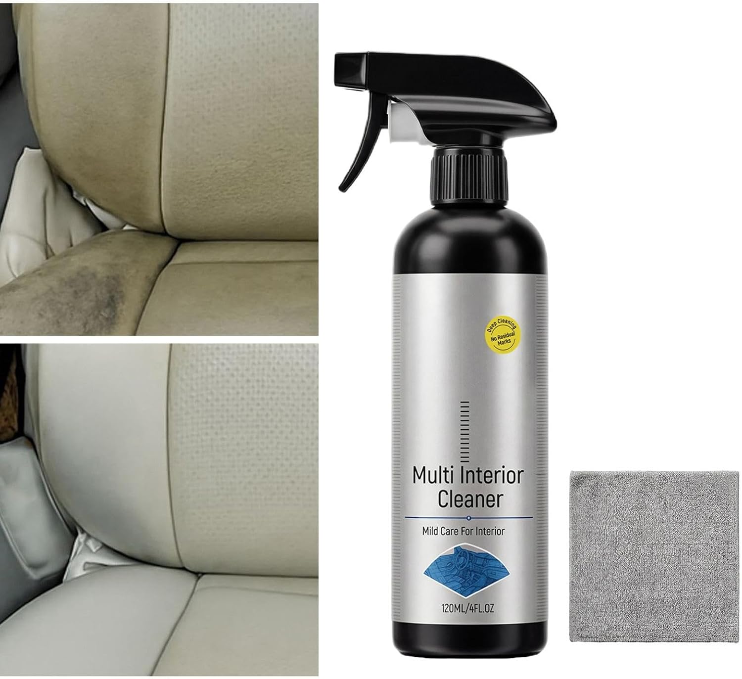 Interior Detailer - 120ml Long Lasting Vehicle Detailing Cleaning - Dashboard Protectant - for Maintenance Upholstery Truck Rv Carpet Leather Furniture