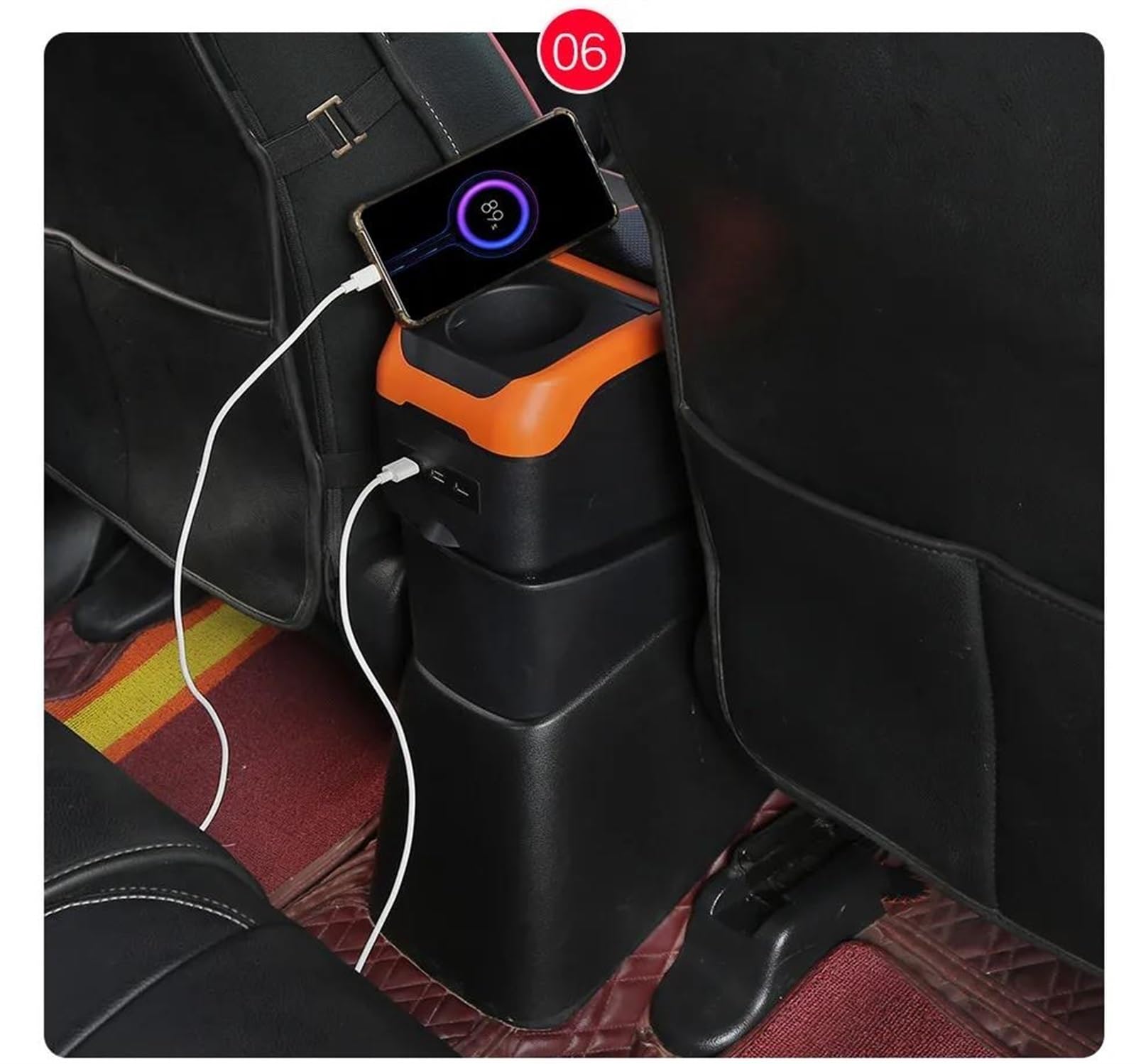 Accoudoir De Voiture Pour Peugeot 208 2012-2018 Boîte Rangement Accessoires Pièces Rechange Pour Rénovation Intérieure(S1 black-blue 6)